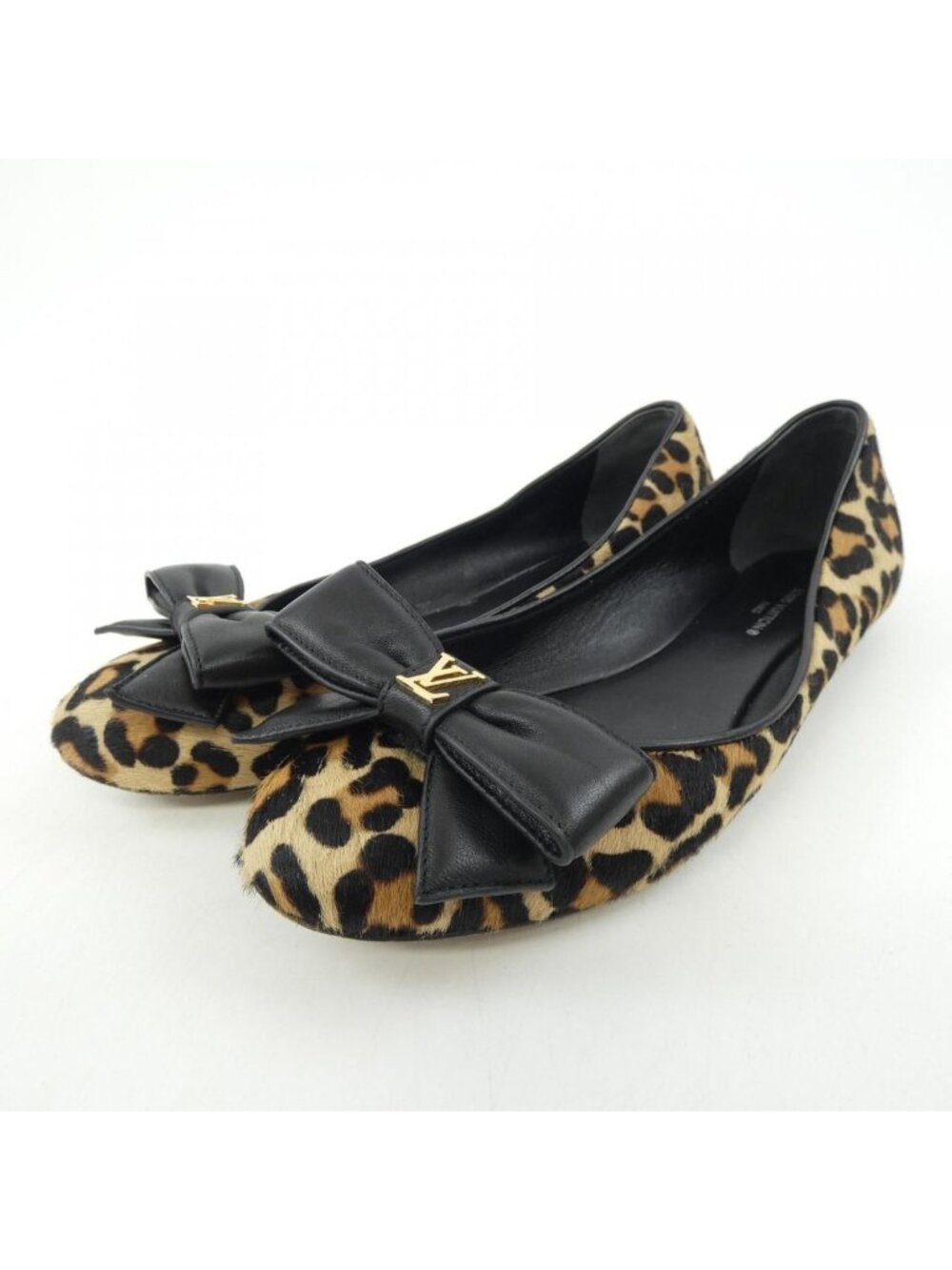 Louis Vuitton Leopard Print Poppy Flat Beige Brown Black - Picture 3 of 6